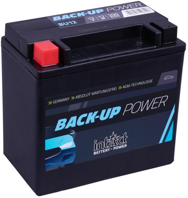 Intact Back-Up-Power 12 V 12Ah (c20) 200 A(EN) 150x87x145 1/skrūvju sav. EAN4250227526128