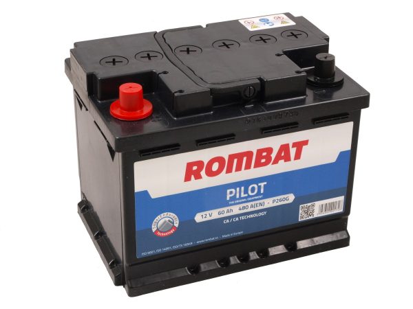 Rombat Pilot 12V 60Ah, 480A(EN) L2 242x175x190 1/1 ar kreiso + EAN5946602001746