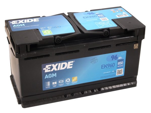 EXIDE START-STOP AGM EK960 12V 96Ah 850A(EN) 353x175x190 0/1 EAN3661024037921