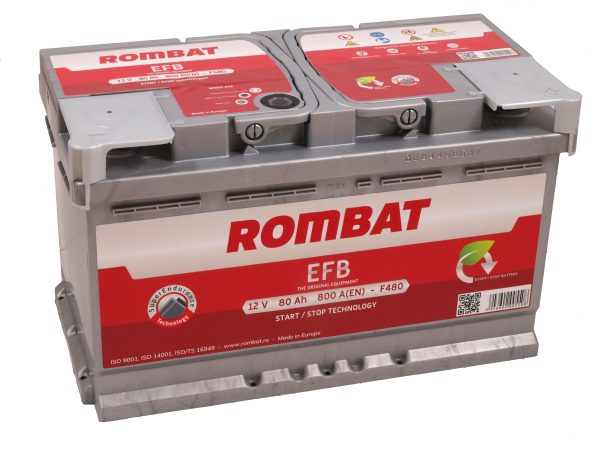 Rombat EFB 12V 80Ah 800A(EN) L4 315x175x190 0/1 EAN5946602005508