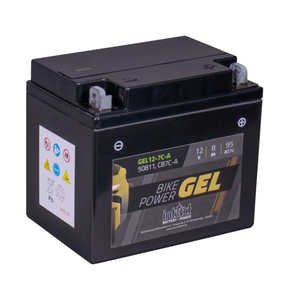 130 x 90 x 114 - + Intact Bike Power GEL 12V 8Ah(c20) 95A(EN) CB7C-A 50811 EAN4250227554848