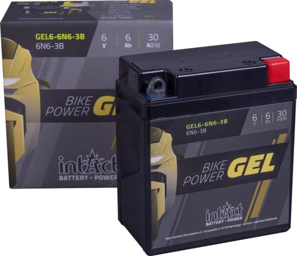 99 x 57 x 107 - + Intact Bike Power GEL 6V 6Ah(c20) 30A(EN) 6N6-3B 00611 EAN4250227554763