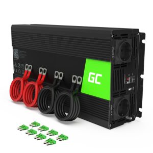 Green Cell Power Invertori 12V līdz 230V 2000W/4000W tīrs sinusoidāls vilnis