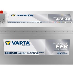 Varta Professional Dual Purpose EFB LED240 12V 240Ah 1200A (EN), 518x276x242, 3/1 EAN4016987167090