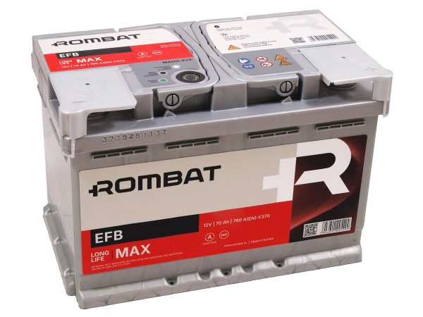 Rombat EFB 12V 70Ah 760A(EN) L3 278X175X190 0/1 EAN5946602005492