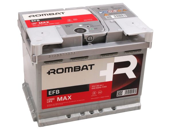 Rombat EFB 12V 60Ah 640A(EN) L2 242x175x190 0/1 EAN5946602005485
