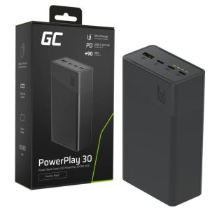 Power Bank Green Cell GC PowerPlay 30 30000mAh ar ātru uzlādi