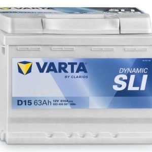 VARTA DYNAMIC SLI D15 12V 63Ah 610A (EN) 242x175x190 0/1 EAN4016987167403