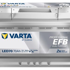 VARTA Professional Dual Purpose EFB LED70 12V 70Ah 760A(EN) 278x175x190 0/1 EAN4016987167045