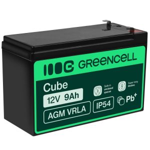 Dziļās izlādes akumulators Green Cell CUBE AGM VRLA 9Ah 12V 151x65x95