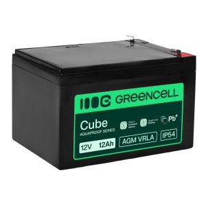 Dziļās izlādes akumulators Green Cell CUBE AGM VRLA 12Ah 12V 151x98x95